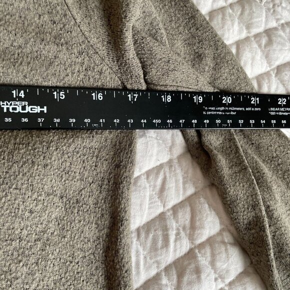 Cupio Sweater Dress Women Sz M Green Mock Neck Stretch Comfort Minimal Midi Slit - Picture 9 of 10